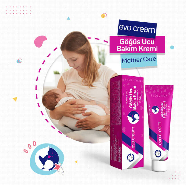 EVO CREAM Mother Care Göğüs Ucu Bakım Kremi 20g - 4