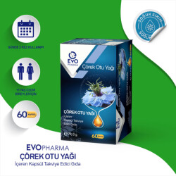 EVO PHARMA Çörek Otu Yağı İçeren Kapsül Takviye Edici Gıda 60 Kapsül - 1