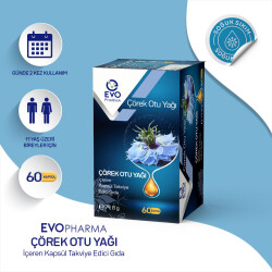 EVO PHARMA Çörek Otu Yağı İçeren Kapsül Takviye Edici Gıda 60 Kapsül - 5