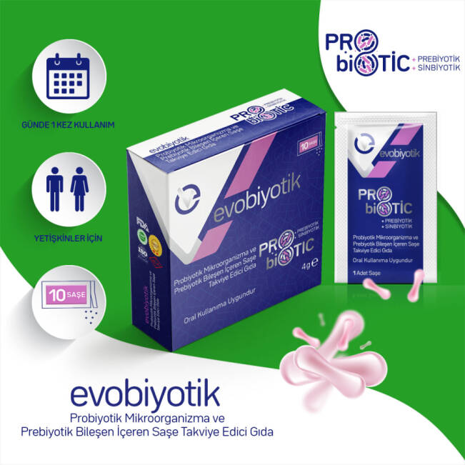 Evobiyotik Probiyotik Mikroorganizma ve Prebiyotik Bileşen İçeren Saşe Takviye Edici Gıda - 1