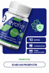 Evoflor Probiyotik Mikroorganizma İçeren Takviye Edici Gıda 10 Kapsül - EVOFLOR
