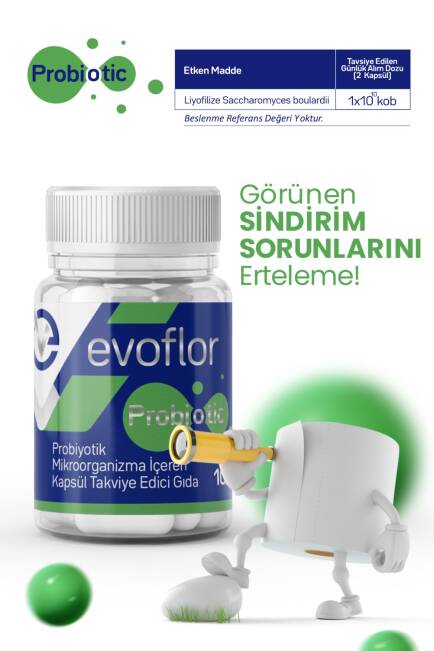 Evoflor Probiyotik Mikroorganizma İçeren Takviye Edici Gıda 10 Kapsül - 5