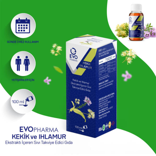 Evopharma Kekik Ve Ihlamur Ekstraktı İçeren Sıvı Takviye Edici Gıda 100ml - 1