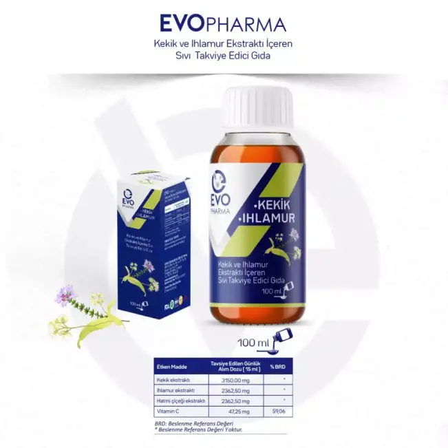 Evopharma Kekik Ve Ihlamur Ekstraktı İçeren Sıvı Takviye Edici Gıda 100ml - 4