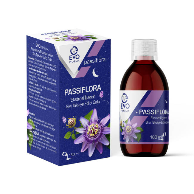 Evopharma Passiflora Ekstresi İçeren Sıvı Takviye Edici Gıda 180 ML - 3