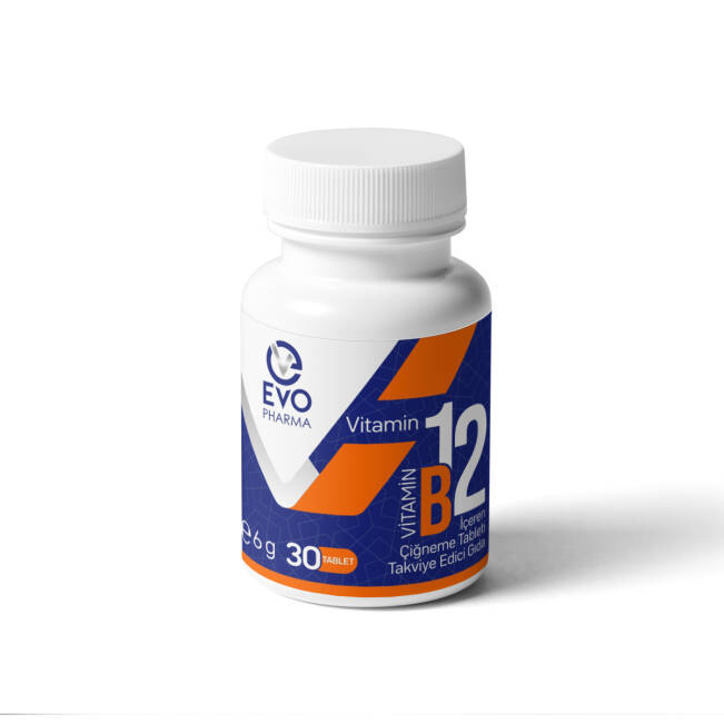 Evopharma Vitamin B12 İçeren Çiğneme Tableti Takviye Edici Gıda 30 Tablet - 2