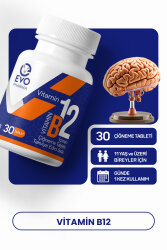 Evopharma Vitamin B12 İçeren Çiğneme Tableti Takviye Edici Gıda 30 Tablet - EVOPHARMA