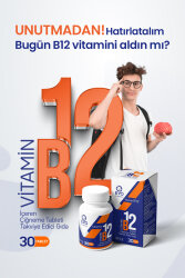 Evopharma Vitamin B12 İçeren Çiğneme Tableti Takviye Edici Gıda 30 Tablet - 4