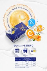 Evopharma Ester C Vitamin Ve Çinko İçeren Takviye Gıda 30 Tablet - 3