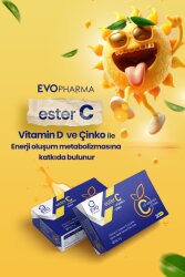 Evopharma Ester C Vitamin Ve Çinko İçeren Takviye Gıda 30 Tablet - 4