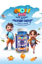 EVOVİT KİDS MULTİ GUMMİES Vitamin ve Mineral İçeren Çiğnenebilir Form Takviye Edici Gıda - 6