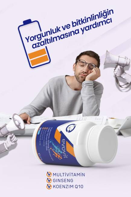 Evovit Multivitamin Ginseng Koenzim Q10 Takviye Edici Gıda 30 Tablet - 6