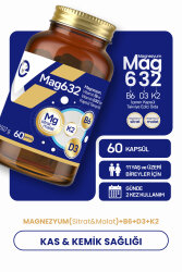 Mag632 Magnezyum, Vitamin B6 ve Vitamin D3K2 İçeren Kapsül Takviye Edici Gıda - EVOPHARMA