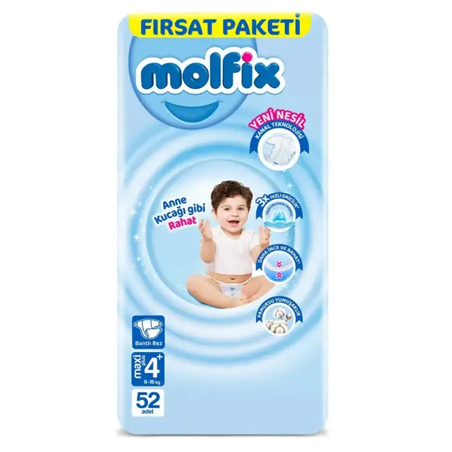 Molfix Bebek Bezi Fırsat Paketi 4+ Beden 9-16 Kg 52 Adet - 1