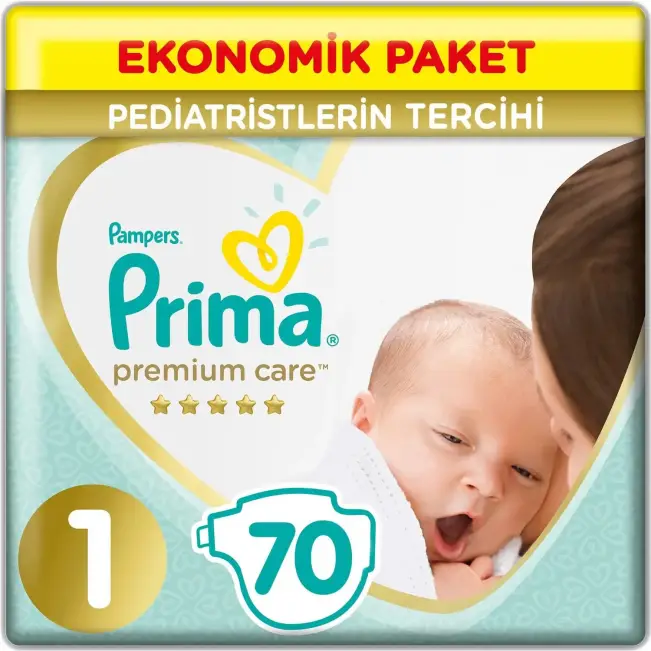 Prima Premium Care Bebek Bezi Eko Paket 1 Beden 70 Adet - 1