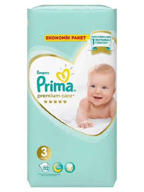 Prima Premium Care Bebek Bezi Eko Paket 3 Beden 52 Adet - 1