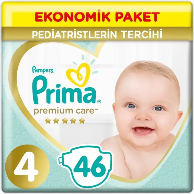 Prima Premium Care Bebek Bezi Eko Paket 4 Beden 46 Adet - 1