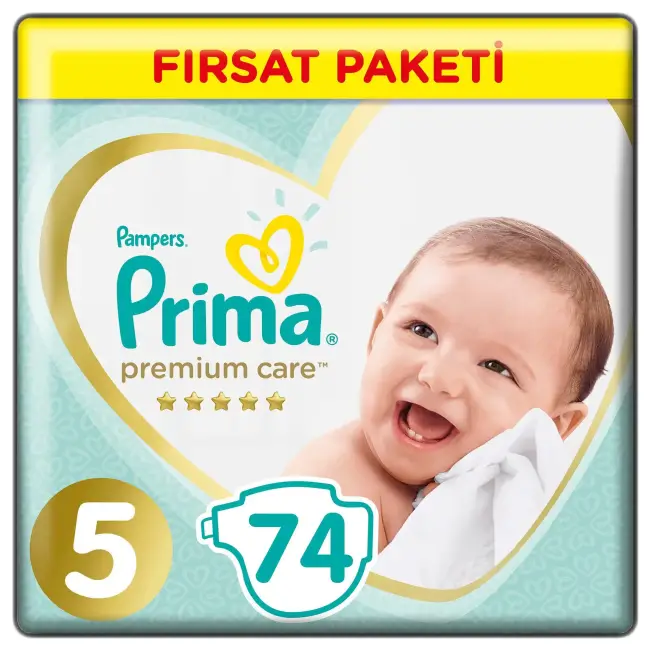 Prima Premium Care Bebek Bezi Fırsat Paketi 5 Beden 74 Adet - 1